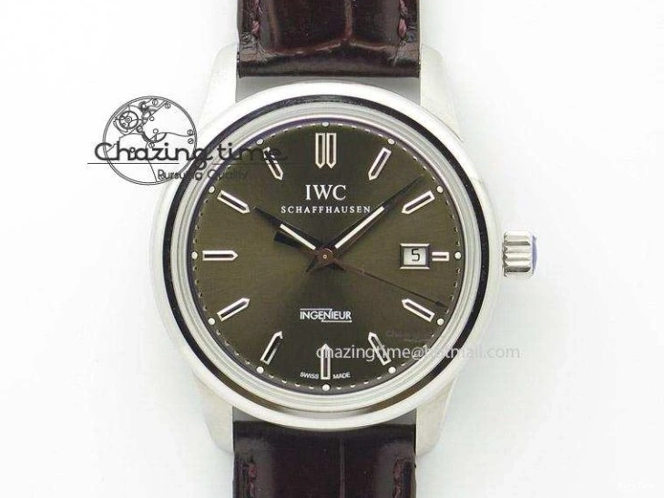 MIROTIME 0523 Affordable Portofino IW356501 SS V3 MK 1:1 Best Edition White Dial Gold Markers On Black Leather Strap MIYOTA 7196